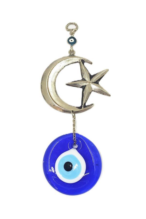 Ayyıldız Nazar Boncuğu Metal Duvar Süsü - Image 1