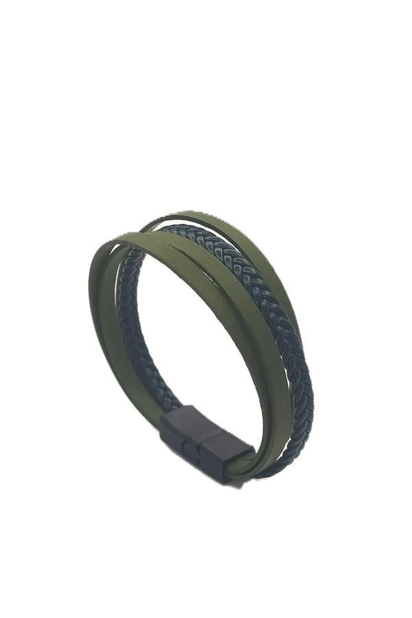 UNİSEX MIKNATIS KİLİTLİ DERİ BİLEKLİK - Image 1