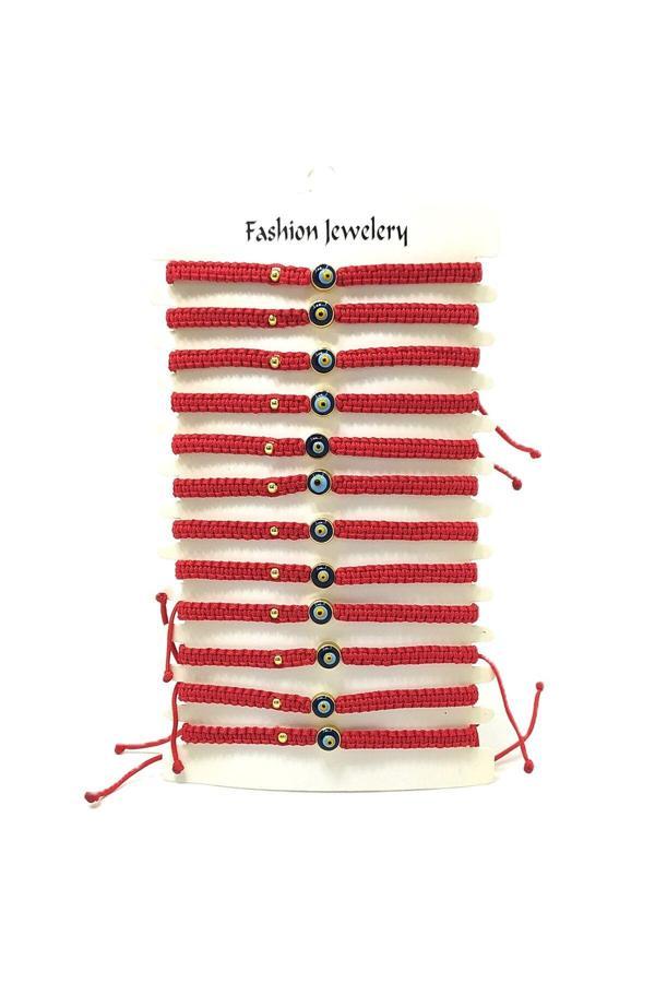 12’ŞERLİ  AYARLANABİLİR İPLİ UNİSEX BİJUTERİ BİLEKLİK SETİ - Image 1