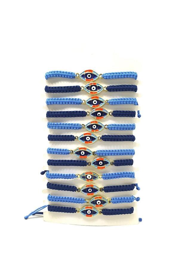 12’ŞERLİ  AYARLANABİLİR İPLİ UNİSEX BİJUTERİ BİLEKLİK SETİ - Image 1