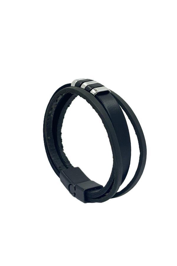 UNİSEX MIKNATIS KİLİTLİ DERİ BİLEKLİK - Image 1