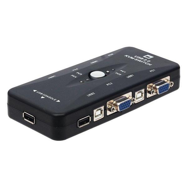 4 PORT USB MANUEL BUTONLU KWM SWİTCH (2818) - Image 1