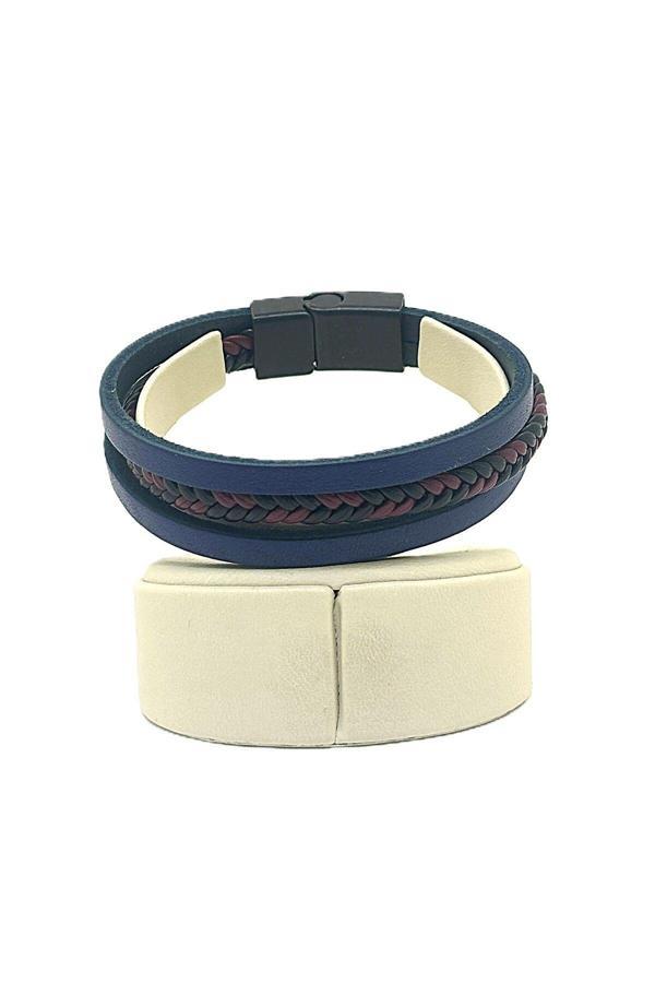 UNİSEX MIKNATIS KİLİTLİ DERİ BİLEKLİK - Image 1