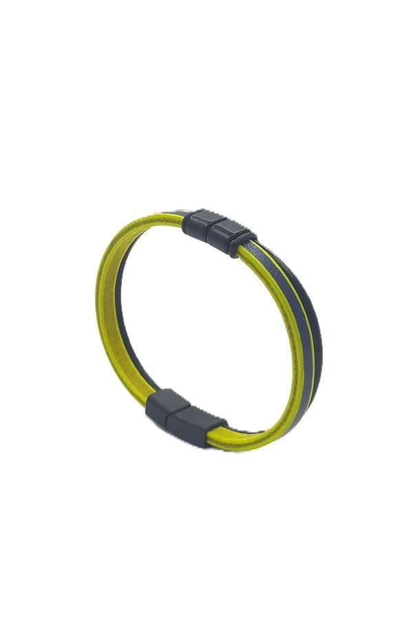 UNİSEX MIKNATIS KİLİTLİ DERİ BİLEKLİK - Image 1