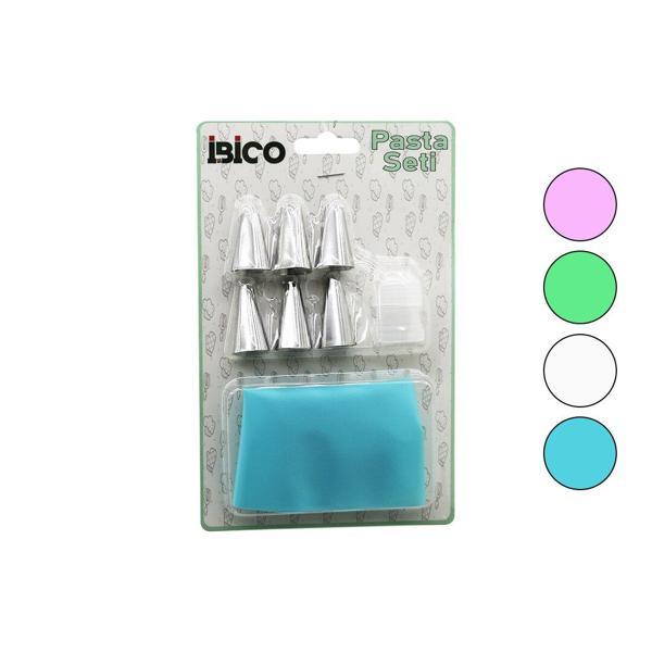 8PCS  PASTA SÜSLEME SETİ  1AD-KREMA TORBASI - 6AD-METAL + 1AD-PLASTİK UÇ (2818) - Image 1