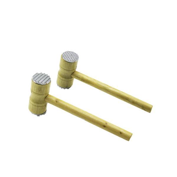METAL ÇİFT BAŞLI AHŞAP SAPLI TOKMAK - ET DÖVECEK TOKMAK= 4.3 X 10CM SAPLI=25.5CM (2818) - Image 1