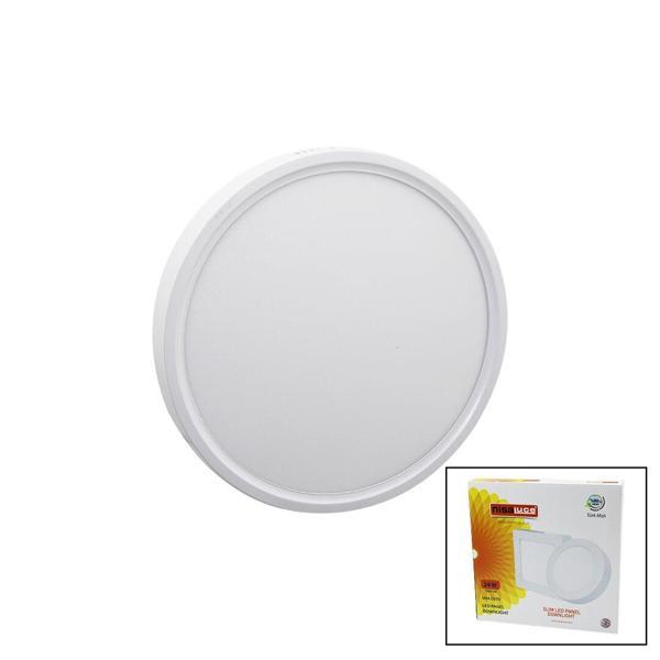 NİSALUCE EPL-24SÜ 24W BEYAZ METAL KASA SIVA ÜSTÜ YUVARLAK LED SLİM PANEL 1680LM BEYAZ=6500K 30.000 SAAT ÖMÜR (2818) - Image 1