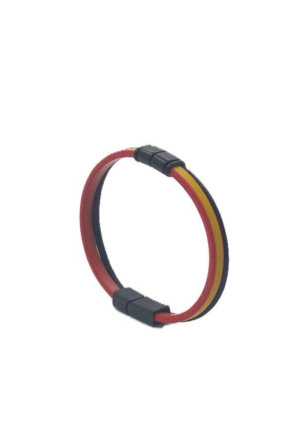 UNİSEX MIKNATIS KİLİTLİ DERİ BİLEKLİK - Image 1