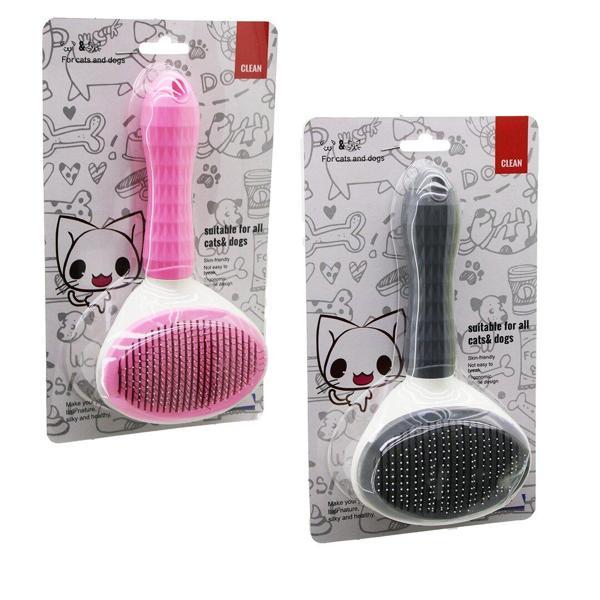 PRATİK PET TÜY FIRÇASI KEDİ - KÖPEK TARAK - TEMİZLİK FIRÇASI BAS=TARAK TEMİZLE TUŞLU PET SHOP (2818) - Image 1