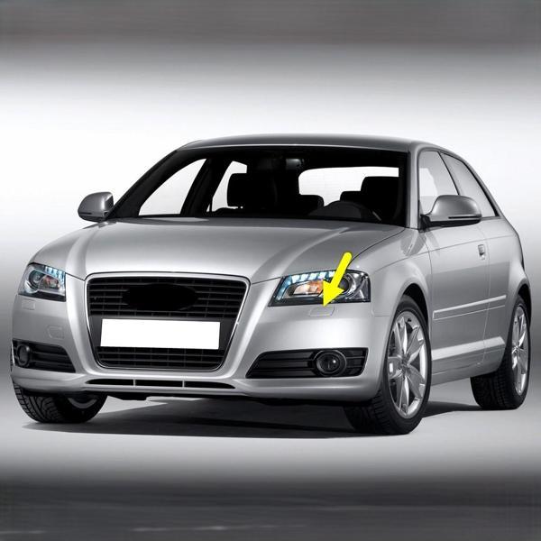 Audi A3 HB 2009-2012 Sol Ön Far Yıkama Kapağı 8P0955275A - Image 1