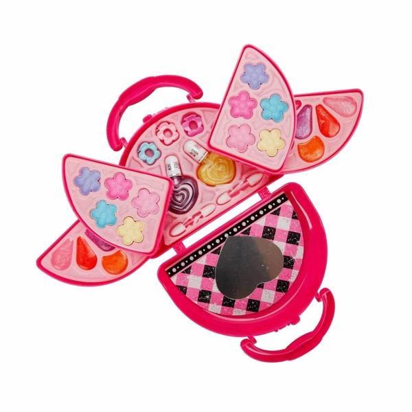 4278 Pretty Pinky 3 Katlı Pembe Çantalı Makyaj Seti -Sunman - Image 1