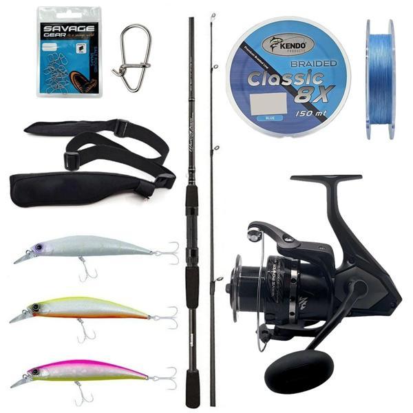 Yek Outdoor Spin Olta Seti Okuma Wave Power 2,44 cm 15-40 gr 2 Parça Spin Kamışı&Okuma Wave Power WP-3000A1 Olta Makines - Image 1
