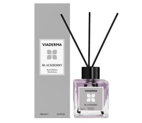 Viaderma Kare Şişe Böğürtlen Esansı Bambu Çubuklu Oda Kokusu 100 ml - Image 1