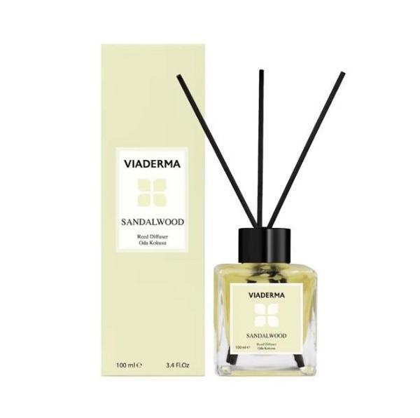 Viaderma Kare Şişe Sandal Ağacı Bambu Çubuklu Oda Kokusu 100 ml - Image 1