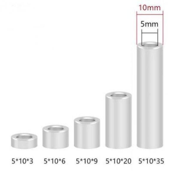 3D Yazıcı Aluminyum Ara parça 5x10xh9   1 adet  (rf128) - Image 1