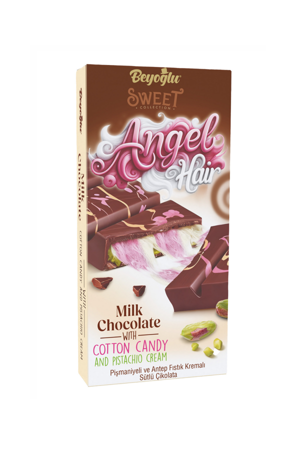 Beyoglu Angel Hair Pişmaniye Ve Antep Fıstık Dolgulu Sütlü Çikolata 170 Gr. - Image 1
