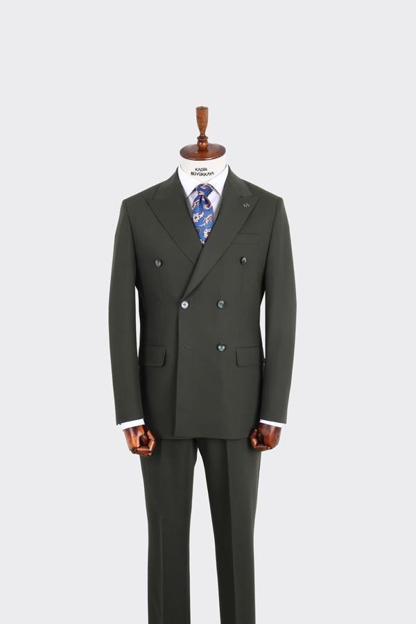 Kırlangıç Yaka Kruvaze Erkek Takım Elbise-KAX1210S - Image 1