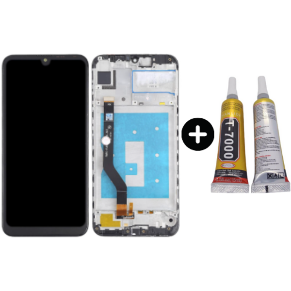 TE Huawei Y7 Pro 2019 Uyumlu Çıtalı A Kalite Lcd Ekran Dokunmatik + B7000 - Image 1