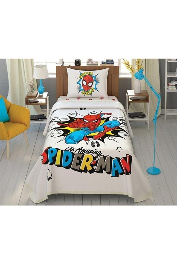 TAÇ SPİDERMAN HERO TEK KİŞİLİK PİKE TAKIMI LİSANSLI 120X200 - Image 1