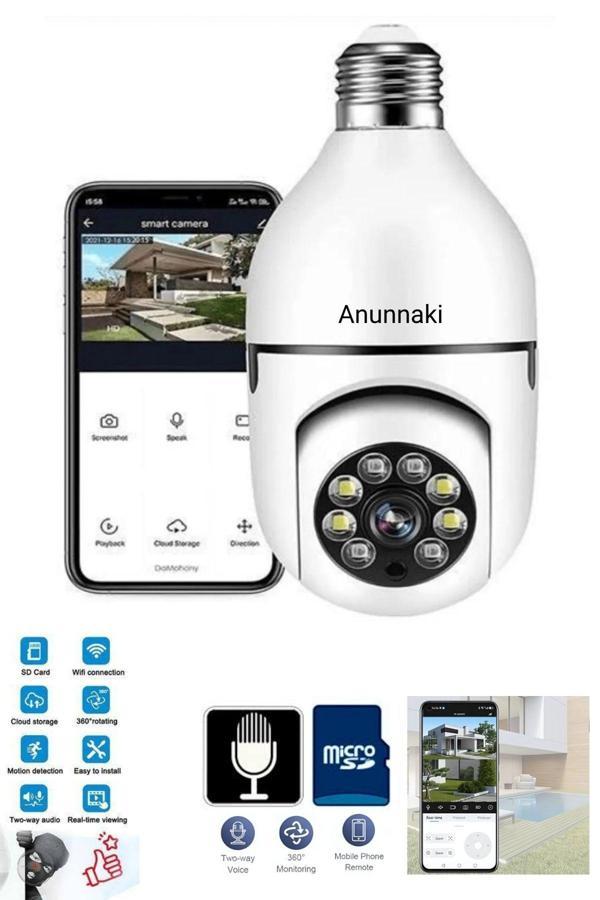 360 Ptz Ip Kamera Gece Görüş Kablosuz Bebek Evcil Hayvan Güvenlik Akıllı Ampul Wifi Kamera E27 Duy - Image 1