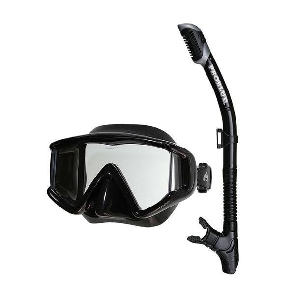 PROBLUE SET MS VISION PLUS3 Maske, DRY Snorkel, Siyah - Image 1