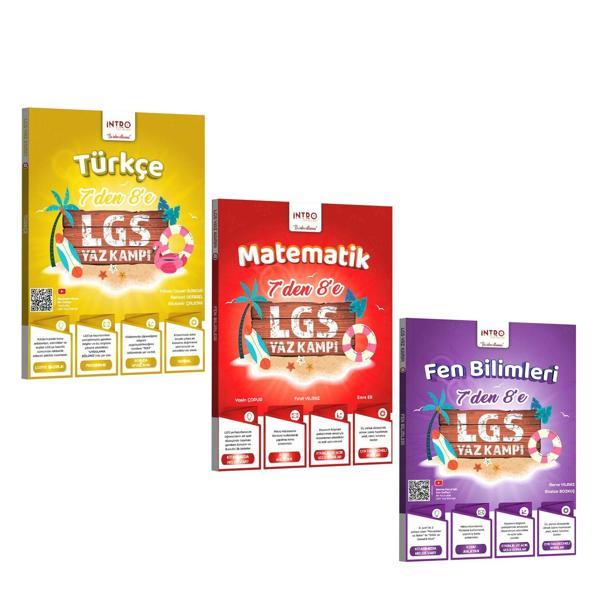 İntro Yayınları 7 den 8 e LGS Türkçe Matematik ve Fen Bilimleri Yaz Kampı Seti 3 Kitap - İntro Yayın - Image 1