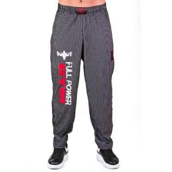 Full Power Gym Alt Eşofman Siyah Beyaz Çizgili - Image 1