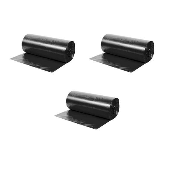 Endüstriyel Jumbo Boy Siyah Çöp Torbası Poşeti - 700 Gr. - 90 Litre - 80 x 110 Cm / 10 Adetlik 3 Rulo - Image 1