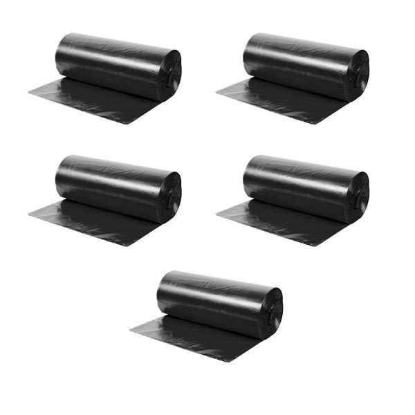 Endüstriyel Jumbo Boy Siyah Çöp Torbası Poşeti - 700 Gr. - 90 Litre - 80 x 110 Cm / 10 Adetlik 5 Rulo - Image 1