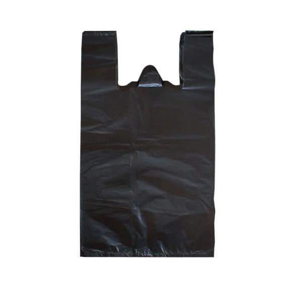 Siyah Dökme Market Poşeti Torbası - Hışır Atlet Poşet - Orta Boy - 27 x 50 Cm. - 1 Kg. - Image 1
