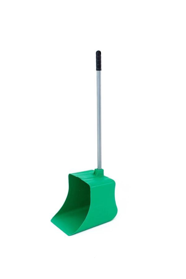 A Form Endüstriyel Büyük Hazneli Sokak Bahçe Çöpçü Faraşı Alüminyum Saplı -Yeşil - 105 Cm. - 1 Adet - Image 1