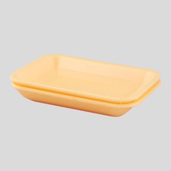 Tek Kullanımlık Köpük 2000 Gr. Sarı Servis Et Kıyma Saklama Tepsi Tabak -265x175x35mm. - 30 Adet - Image 1