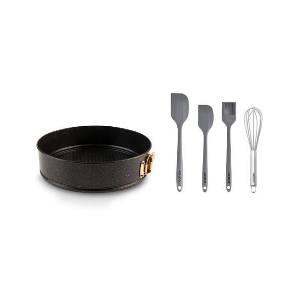 Karaca Black Gold and Pastry 5 Parça Kek Kalıbı ve Pasta Hazırlık Seti - Image 1