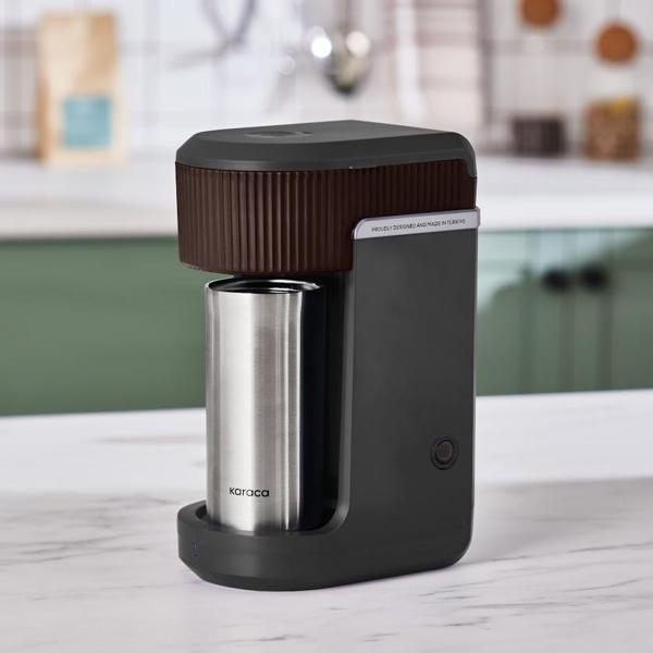 Karaca Mono Black Filtre Kahve Makinesi Walnut Brown - Image 1