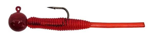 Kendo Hook Worm Jighead+Lrf Silikonu 2gr+4.5cm 5 Adet Head Red+Red - Image 1