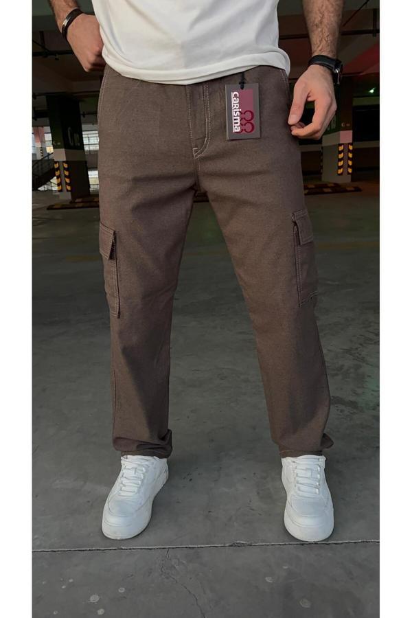 Viking'S Line Kargo Baggy Gri Renk Viscon Kumaş - Image 1