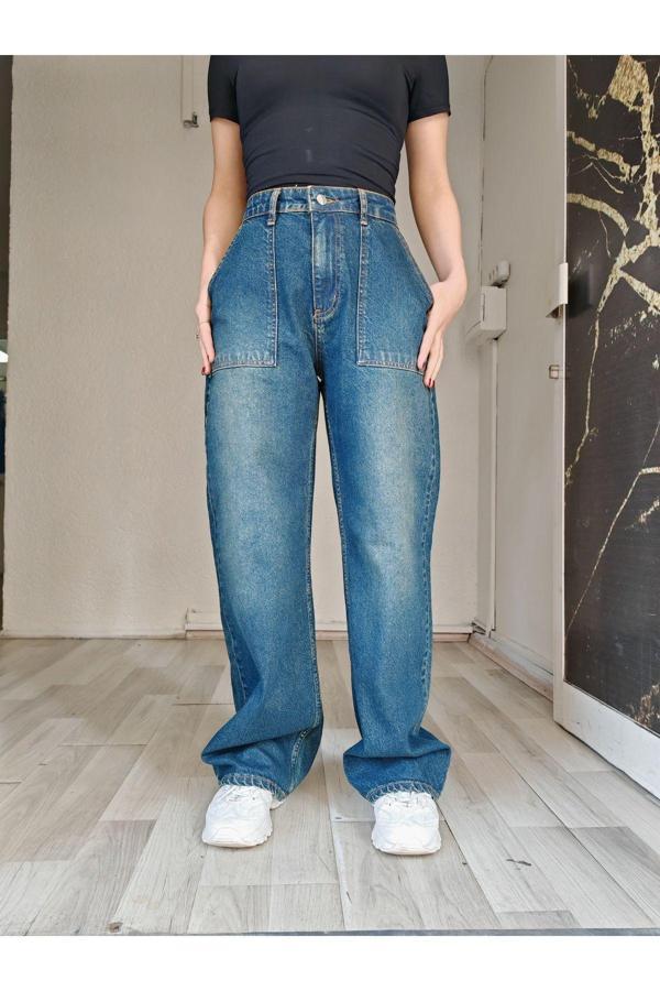 Viking'S Line Fermuar Detaylı Kar Yıkama Palazzo - Image 1