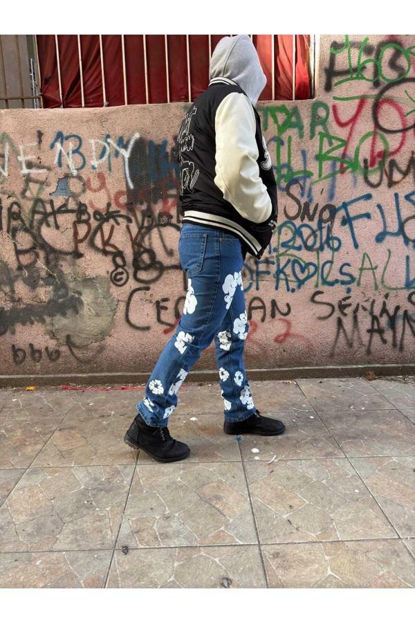 Viking'S Line Siyah Baggy Denim Tears - Image 1
