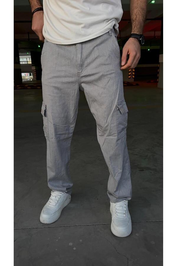 Viking'S Line Kargo Baggy Açık Gri - Image 1