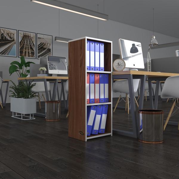 Kenzlife klasörlük raflı almakay cvz 105*40*30 kitaplık ofis arkalıksız - Image 1
