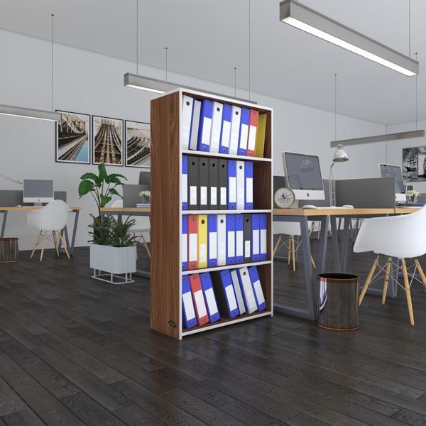 Kenzlife klasörlük raflı erlinay cvz 140*80*30 kitaplık ofis arkalıksız - Image 1
