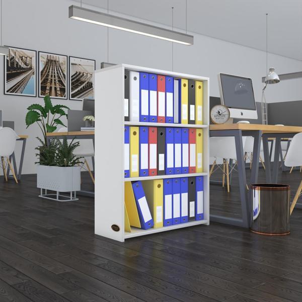 Kenzlife klasörlük raflı ilkutay byz 105*80*30 kitaplık ofis arkalıksız - Image 1