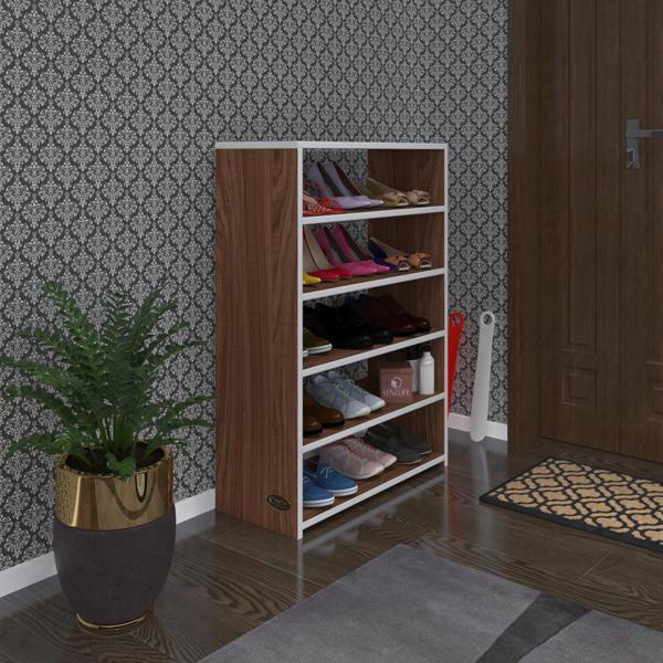 Kenzlife ayakkabılık goya cvz 100*70*30 arkalıksız ayakkabı ofis dolabı - Image 1