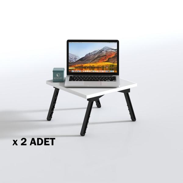 Kenzlife laptop dizüstü bilgisayar sehpası tankutay byz 2 li set 20*39*39 yemek sofra siyah ayak - Image 1