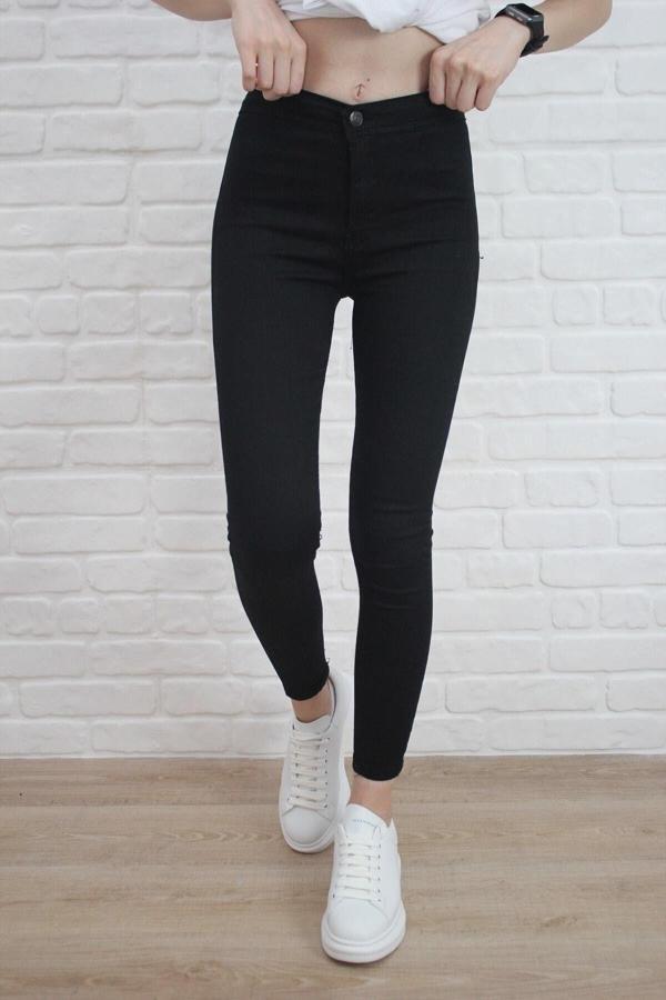 Viking's Line Kadın Siyah Yüksel Bel Likralı Dar Kesim Toparlayıcı Skinny Jean Kot Pantalon - Image 1