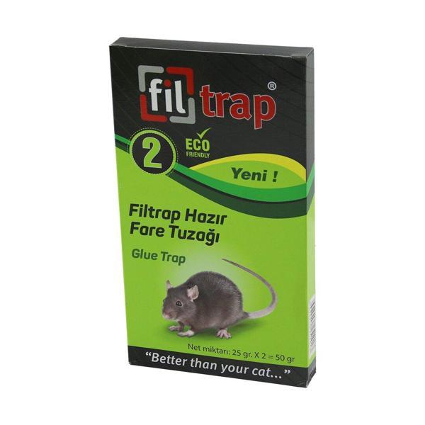 FİLTRAP  2PCS  HAZIR FARE TUZAK  PLASTİK LEVHA=YAPIŞKANLI   11 X19.8CM   2 X 25GR (2818) - Image 1