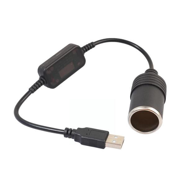 USB 2.0 5 VOLT - 2 AMPER TO 12 VOLT - 0.8 AMPER ÇAKMAK FİŞİ DİŞİ ÇEVİRİCİ (2818) - Image 1