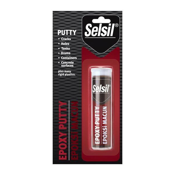 SELSİL EPOXY PUTTY - EPOKSİ MACUN ISIYA DAYANIKLI YAPIŞTIRCI 57GR AHŞAP - METAL - CAM - SERAMİK (2818) - Image 1