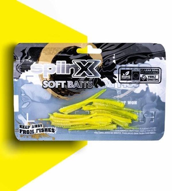 Spiinx Sandworm Lrf Silikon 6Cm 18P Glowlu Renk: Lemonade - Image 1