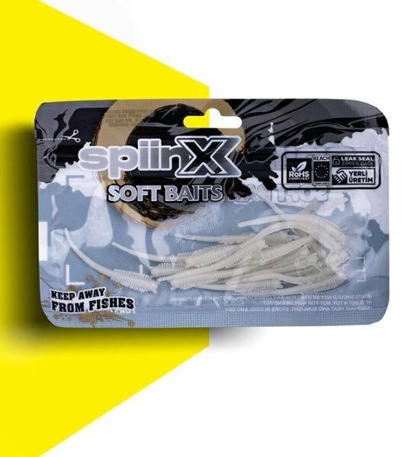 Spiinx Sandworm Lrf Silikon 6Cm 18P Glowlu Renk: Pearl White - Image 1